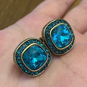 Heidi daus blue crystal earring
